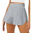thumbnail image 1 of Diufon Womens Shorts Summer Casual Solid Color Athletic Shorts Elastic High Waist Yoga Shorts, 1 of 7