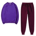 thumbnail image 1 of Diufon Womens Solid Color Sweatsuits Sets Athletic Long Sleeve Pullover Tops and Sweatpants Sport Matching Suits, 1 of 6