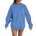 thumbnail image 1 of Diufon Womens Sweatshirts Oversized Crewneck Long Sleeve Tops Fleece Pullover Fall Fashion Clothes with Pockets, 1 of 5