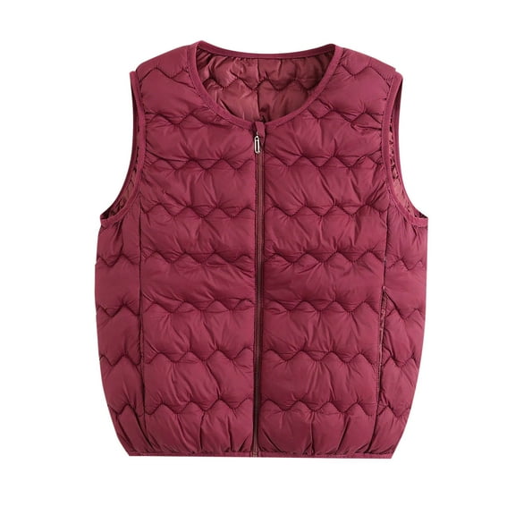 Diufon Womens Vests Outerwear Sleeveless Plus Size Loose Zip Up Jackets Fall Fashion Winter Warm Waistcoat
