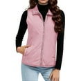 thumbnail image 1 of Diufon Womens Vests Padded Lightweight Sleeveless Vest Fall Winter Full Zip Outerwear Vests with Pockets, 1 of 9