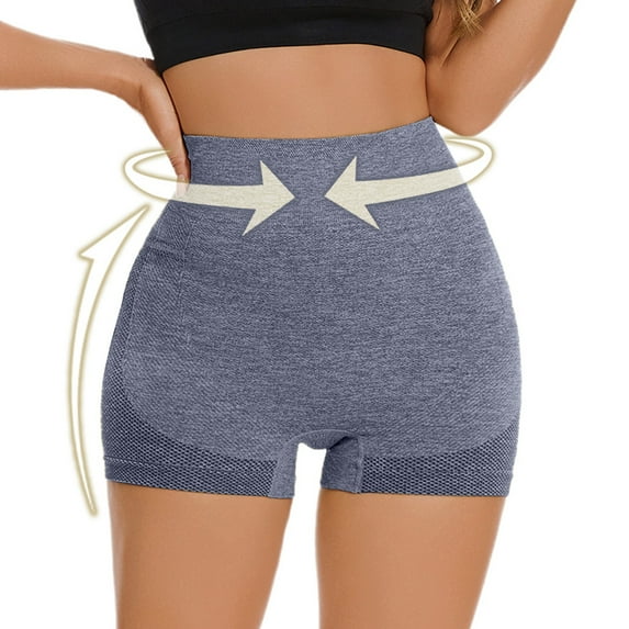 Diufon Yoga Shorts for Women Elastic High Waist Seamless Biker Gym Shorts Casual Breathable Running Shorts
