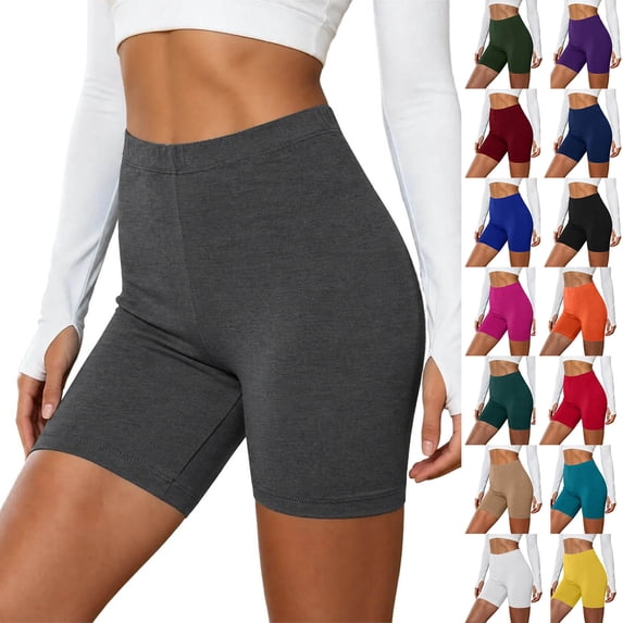 Diufon Yoga Shorts for Women Elastic High Waist Seamless Gym Shorts Casual Running Shorts for Under Dresses