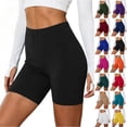 thumbnail image 1 of Diufon Yoga Shorts for Women Elastic High Waist Seamless Gym Shorts Casual Running Shorts for Under Dresses, 1 of 8