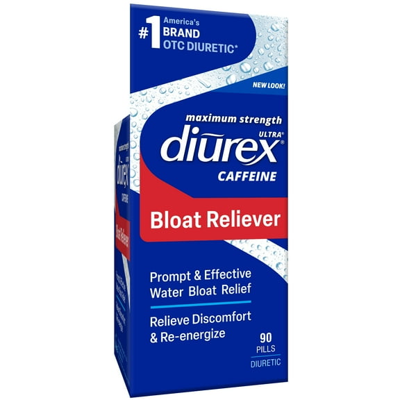 Diurex Bloat Reliever, Maximum Strength Re-Energizing Diuretic, 90 Count