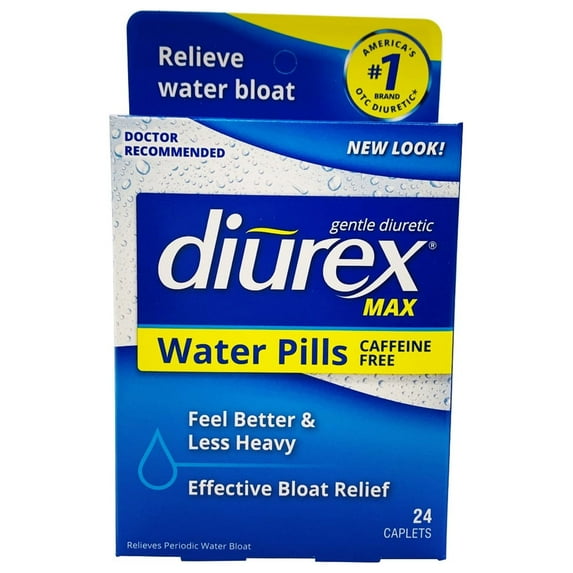 Diurex Max 24 Water Caplets (Pack of 2)