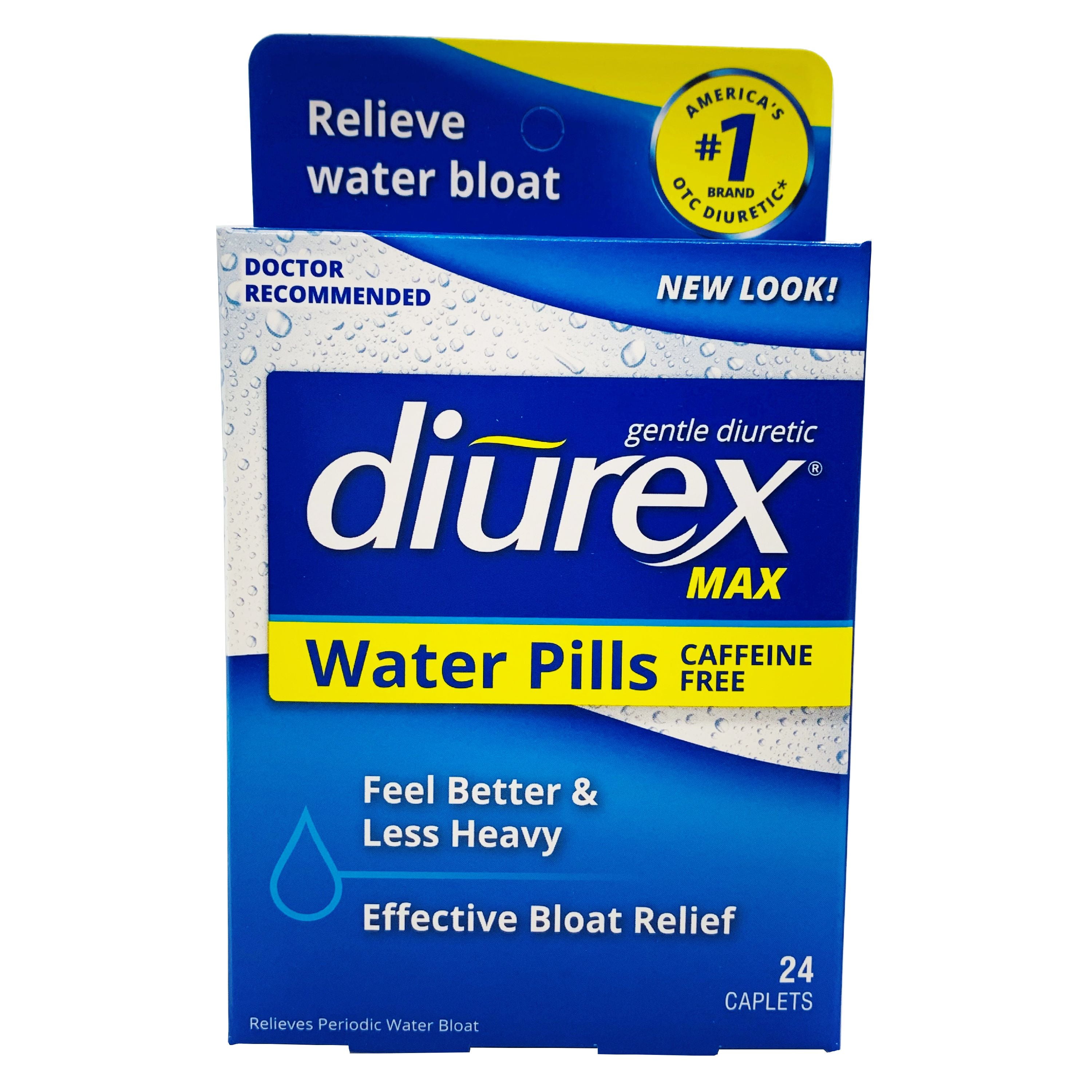 Diurex Max Caffeine-Free Water Pills, 24 CT
