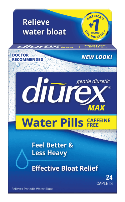 Diurex Max Caffeine Free Water Pills, 24 Caplets, 2 Pack