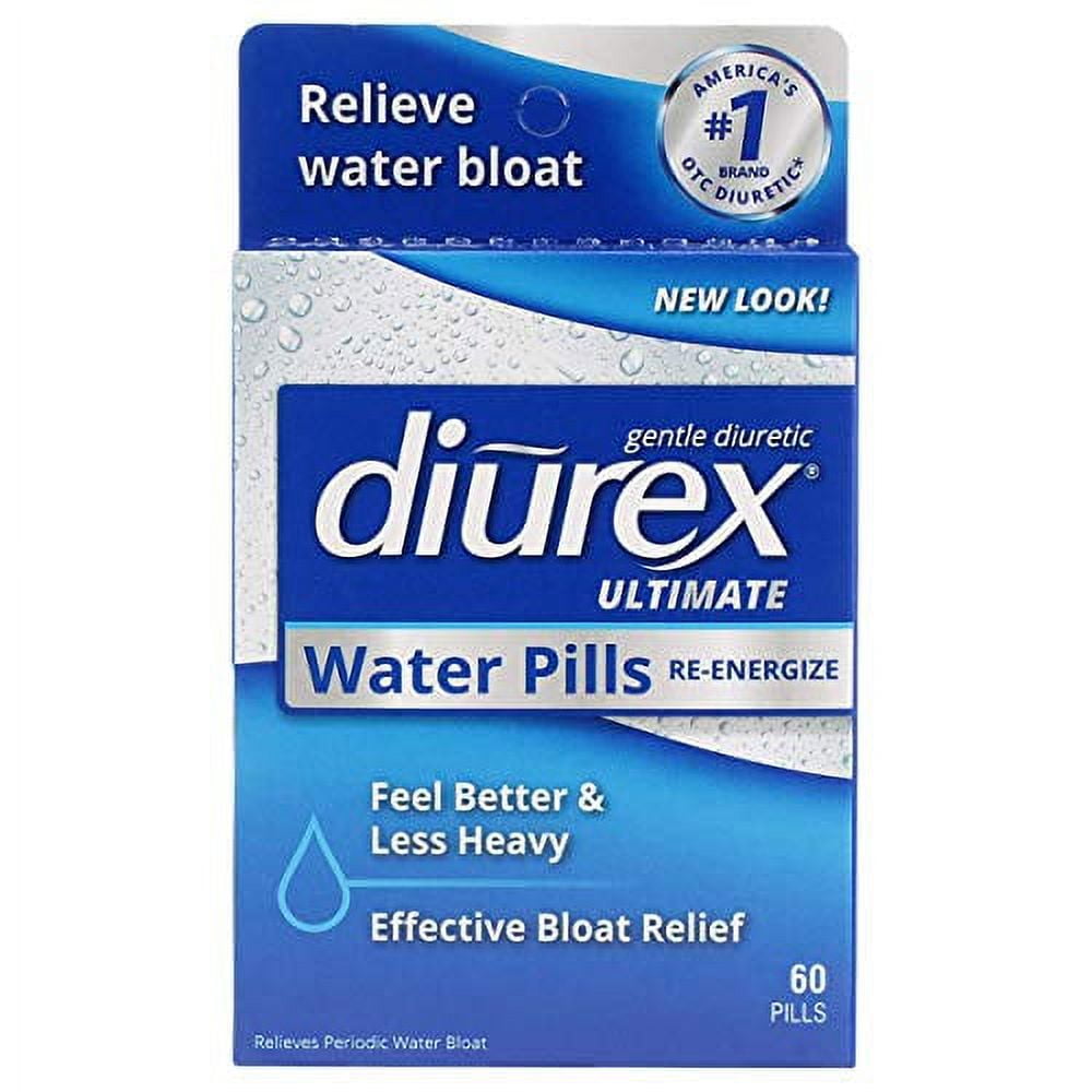 Diurex Ultimate ReEnergizing Water Pills Maximum Strength Diuretic Relieve Water Bloat 60