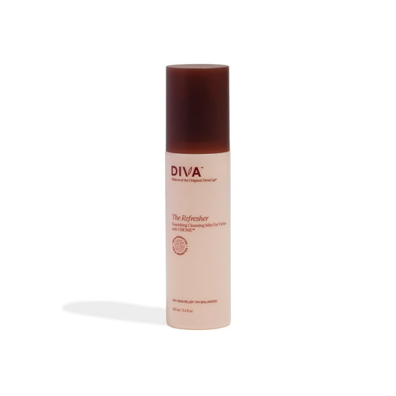 DIVA Refresher - Gentle & No-Rinse Spray Cleanser - Fragrance-Free & Plant-Based Formula - Helps Strengthen Moisture Barrier & Support Healthier Microbiome - 100 mL