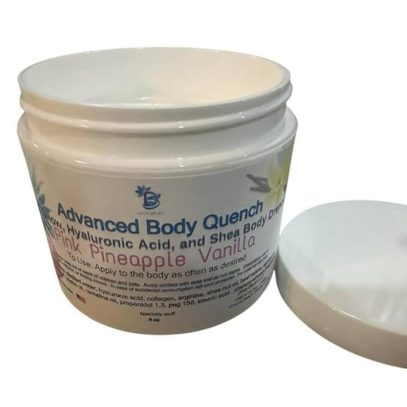 Diva Stuff Advanced Body Quench Pink Pineapple Vanilla Scent, With Beef Tallow, Hyaluronic Acid, Shea Butter, Deep Hydration, Plumps, Smooths and Hydrates