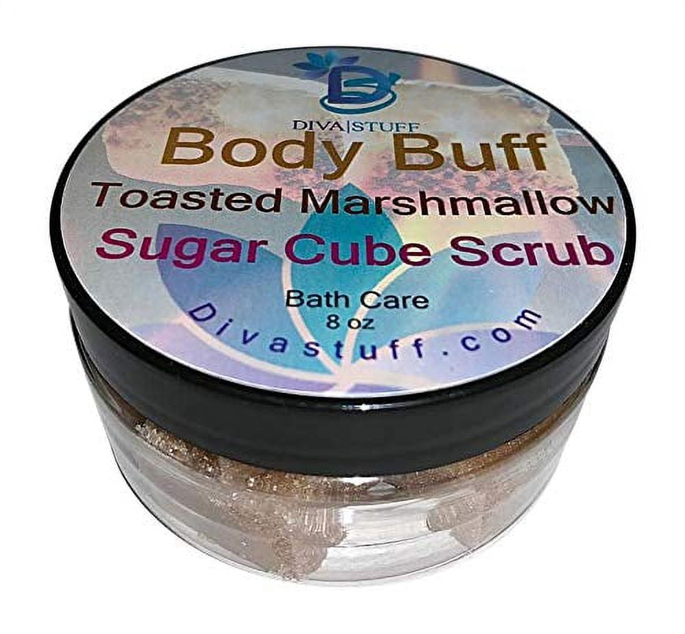 Diva Stuff Sugar Cube Body Buff Scrub Toasted Marshmallow 8 oz