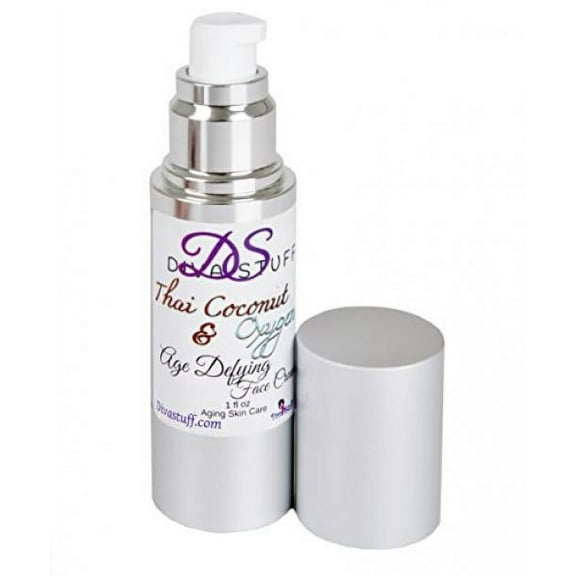Diva Stuff Thai Coconut and Oxygen 8 Face Cream - Anti-Aging and Moisturizer - Made in the USA with Safe Ingredients - 1 fl. oz.