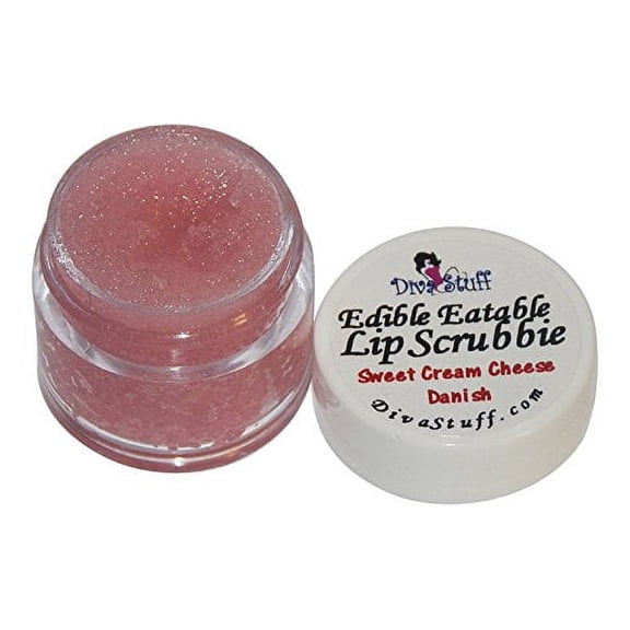 Diva Stuff Ultra Hydrating Lip Scrub for Soft Lips, Gentle Exfoliation, Moisturizer & Conditioner, Sweet Cream Cheese Danish – ¼ oz (Made in the USA)