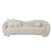 Divani Casa Gentle - Modern Beige Pattern Fabric Sofa