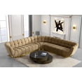 thumbnail image 1 of Divani Casa Granby Fabric & Stainless Steel Sectional Sofa - Mustard Yellow/Gold, 1 of 4
