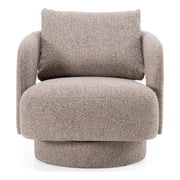 Johnny - Modern Brown Fabric Accent Chair