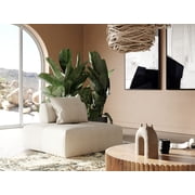 Divani Casa Mondo - Modern Modular Beige Fabric Armless Seat