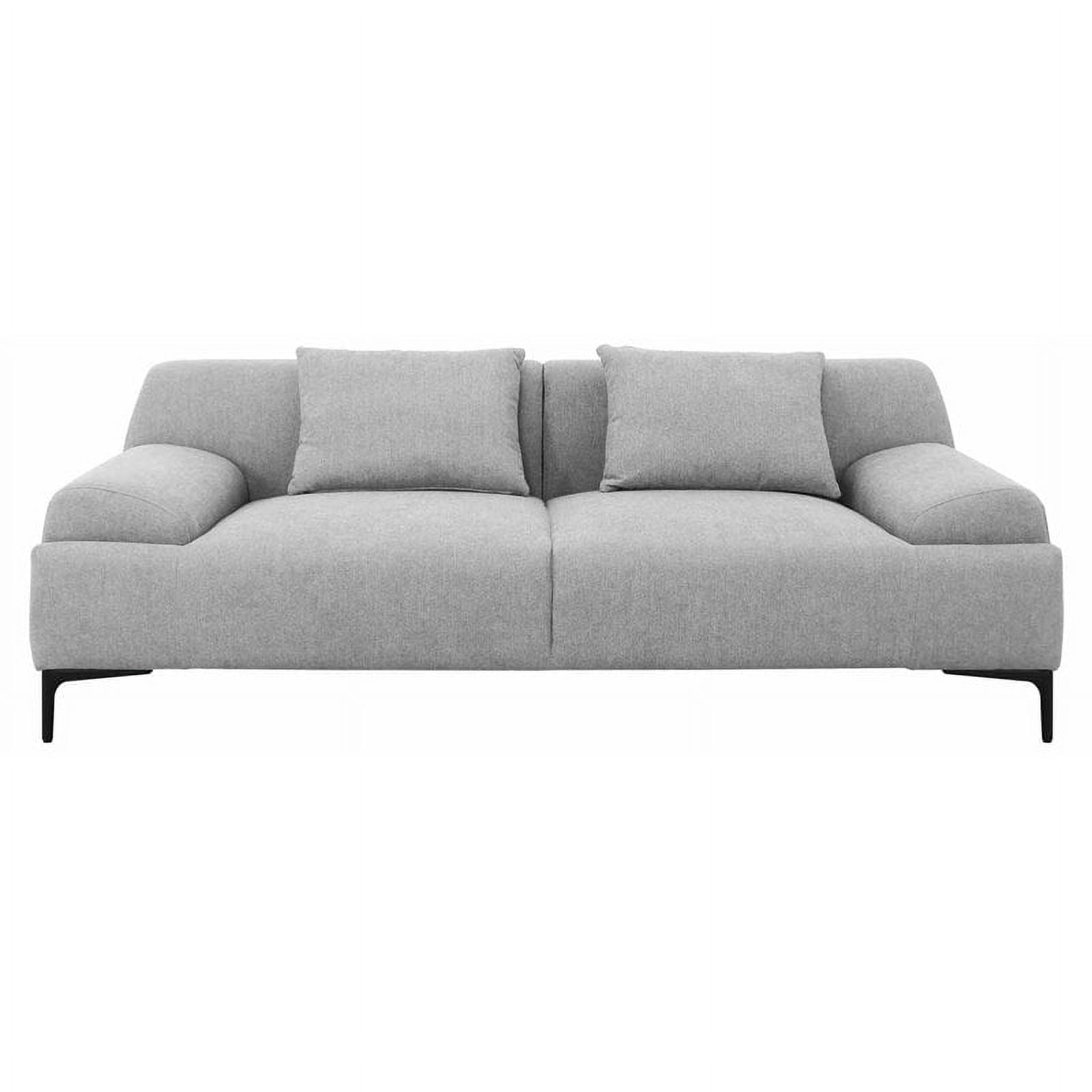 Divani Casa Ronny Modern Metal & Polyester Fabric Upholstered Sofa in