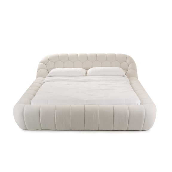 Divani Casa Yolonda - Eastern King Modern Off-White Bed