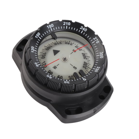 Dive 50m Diving Compass Light in The Dark Underwater Navigation Compass with Elastic Rope Water Resistant for Outdoor Camping Black
