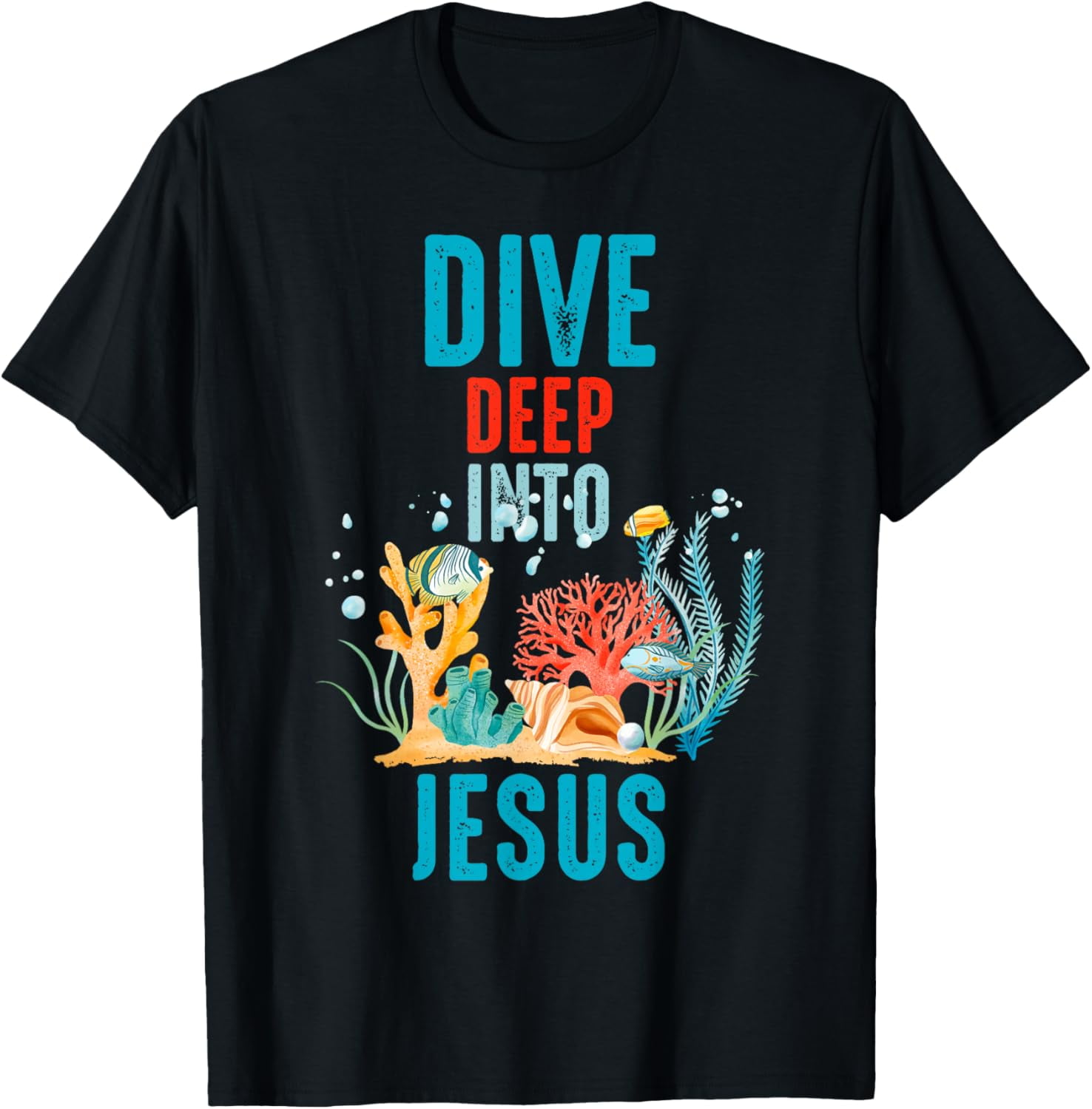 Dive Deep Into Jesus VBS 2025 Scuba Diving Underwater TShirt