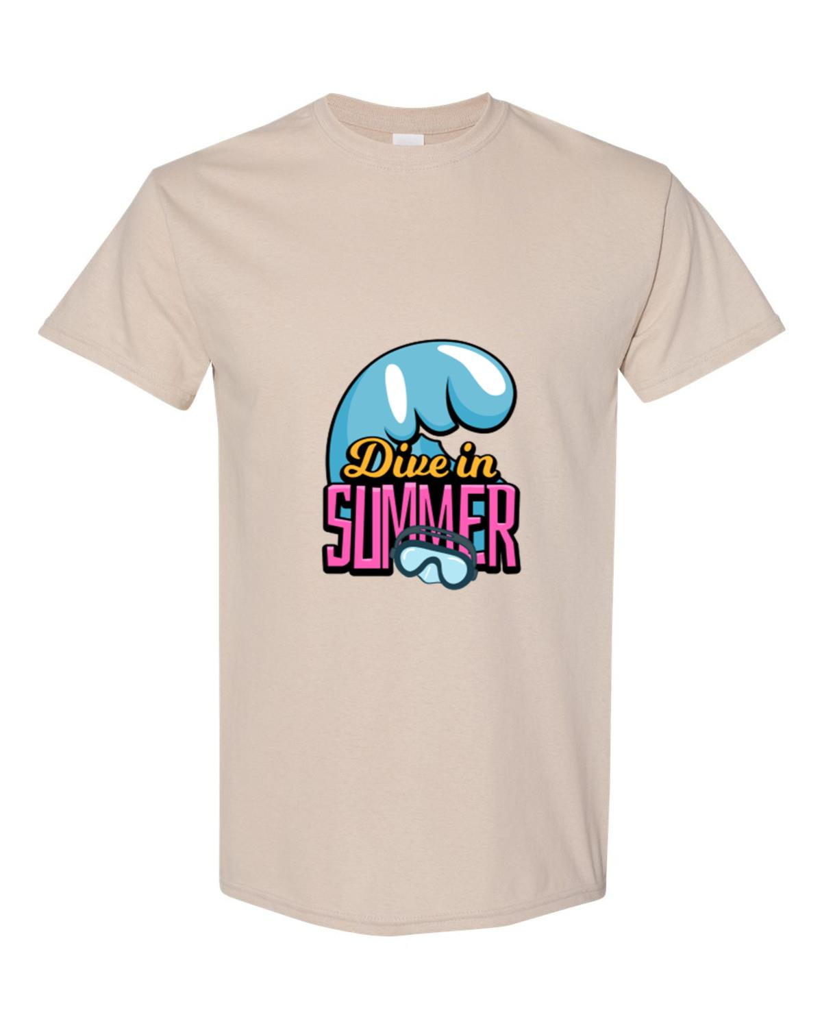 Dive In Summer Swimming Pool Beach Ocean Vacation Graphic T Shirt for Dive In Summer Swimming Pool Beach Ocean Vacation Graphic T Shirt for