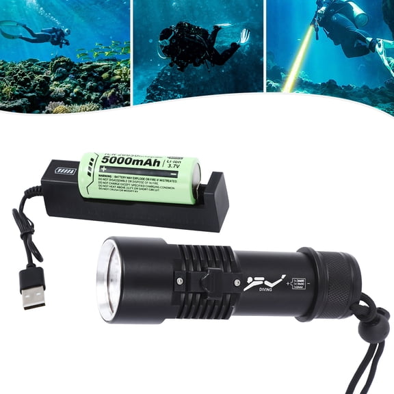 Dive Light, Compact Bright Diving Torch, Submersible Flashlight, suitable for recreational divers, professional instructors, underwater photographers, and technical divers