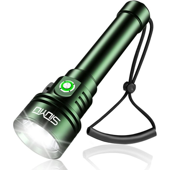 Siuyiu 3000 Lumen Rechargeable Waterproof LED Scuba Diving Flashlight, 1 Pack