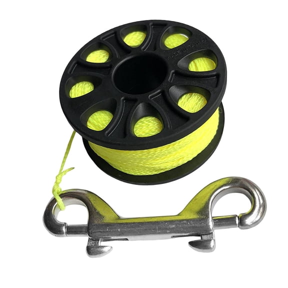 Dive Reel Scuba Diving Finger Spool High Visibility Fluorescent Nylon Line for Underwater Exploration