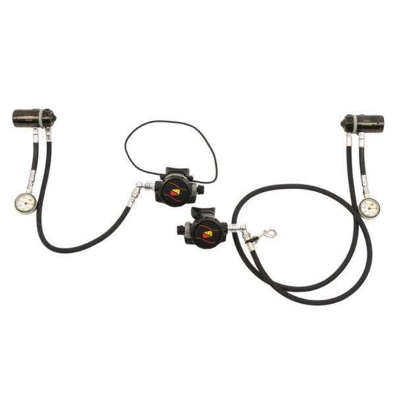 Dive Rite Sidemount Set 7' Right 22" Right with SPG Regulator Black