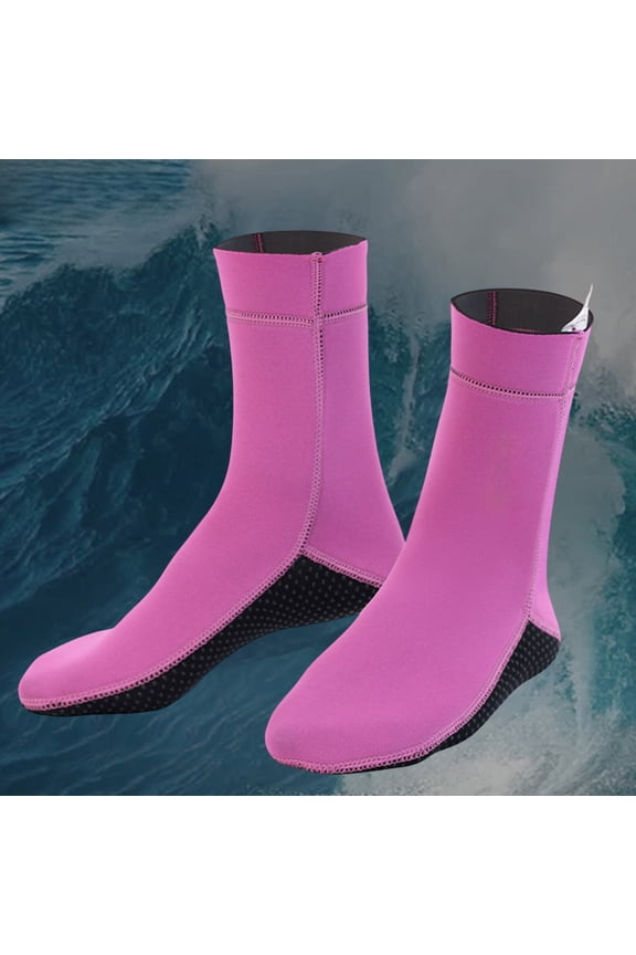 Dive Socks Water Shoes, Chloroprene Rubber, Reinforced Sole for Grip, Quick-drying Unisex Design, Snorkeling Surfing Beach Footwear, Topliu