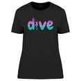 thumbnail image 1 of Dive Word With Silhouette T-Shirt Women -Image by Shutterstock, Female 3X-Large, 1 of 2