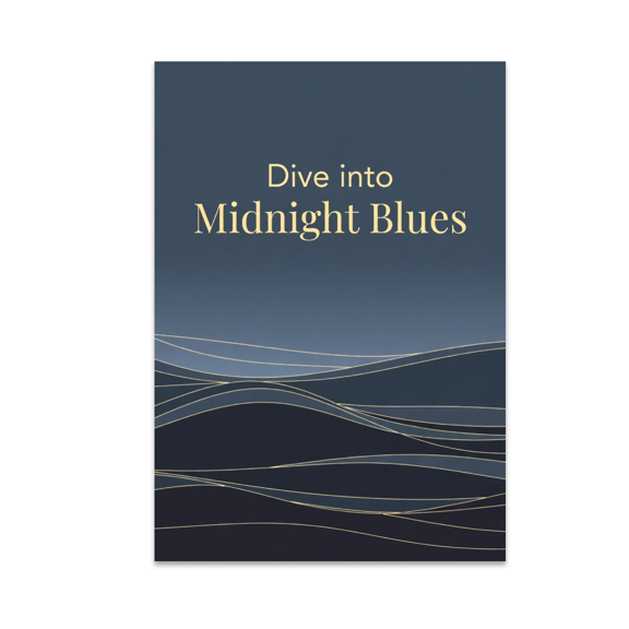 Dive into Midnight Blues - Home Decor Enthusiast - 13x19 Poster Print