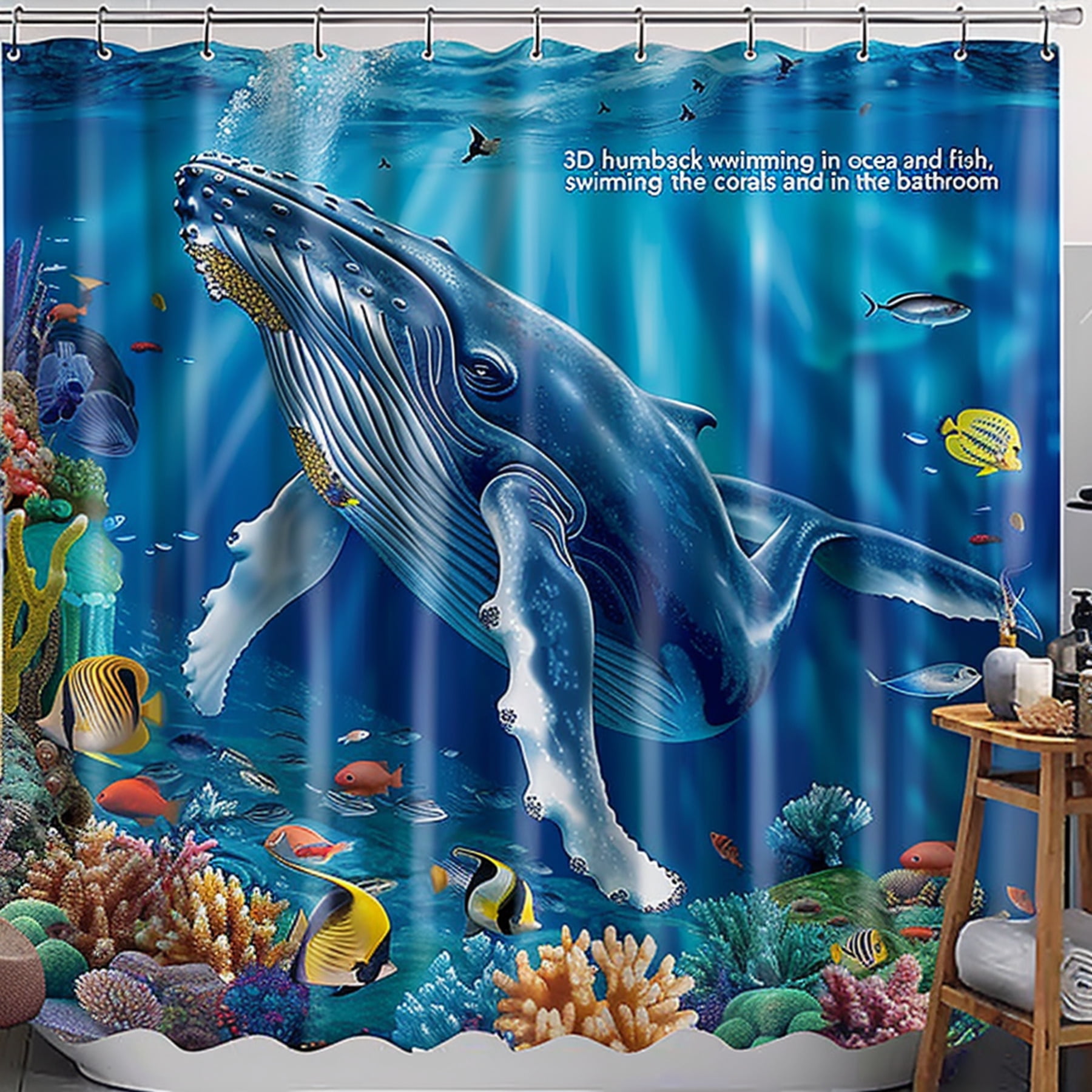 Dive into Serenity Transform Your Shower with our Humpback Whale Ocean