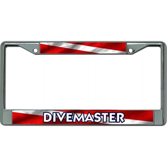 Divemaster Chrome License Plate Frame