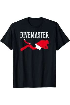Divemaster Scuba Diving Instructor Dive Flag Style T-Shirt