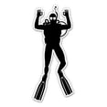 thumbnail image 1 of Diver Diving OK Underwater Scuba - 12" Vinyl Sticker Waterproof Decal, 1 of 1