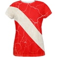thumbnail image 1 of Diver Down Distressed Weathered Flag All Over Womens T Shirt Multi X-LG, 1 of 2