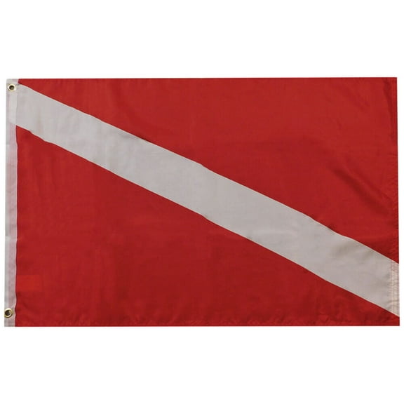Diver Down Marine 100D Woven Poly Nylon Flag 2x3 2'x3' Banner Grommets