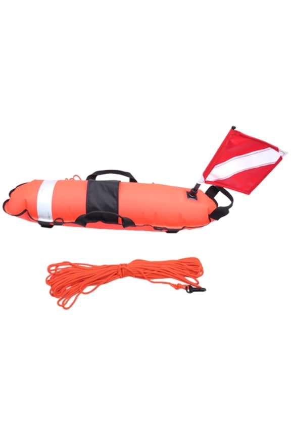 Diver Down Marker Buoy with Rope & Flag, Portable Float for Freediving and Spearfishing