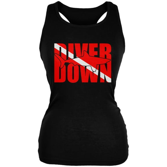 Diver Down Megalodon Shark Juniors Soft Tank Top