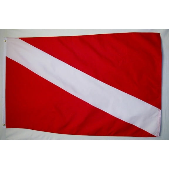 Diver Down Safety Marker BOAT Flag 2X3FT Indoor Outdoor Multi-Color Scuba Banner