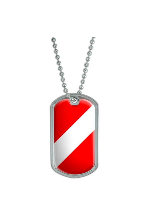 Diver Flag Diving Dog Tag