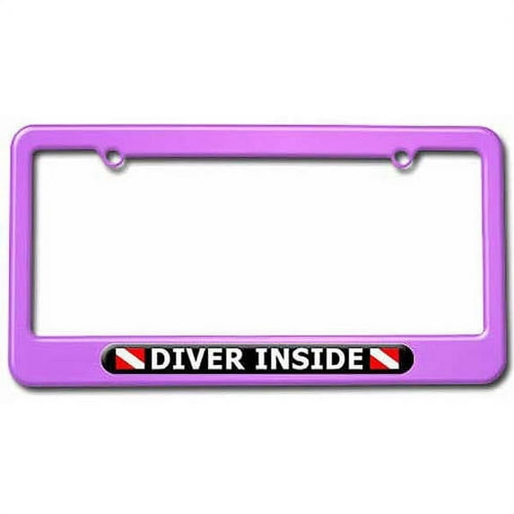 Diver Inside, Diving License Plate Tag Frame, Multiple Colors