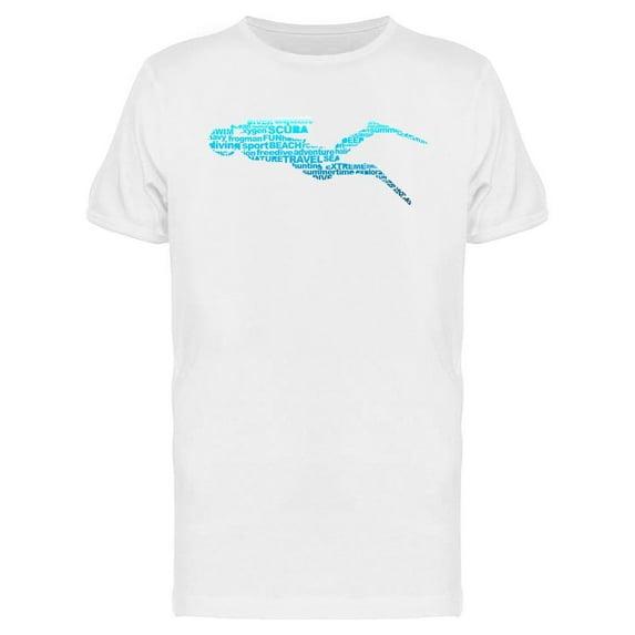 Diver Made From Words T-Shirt Men -Image by Shutterstock, Male Medium