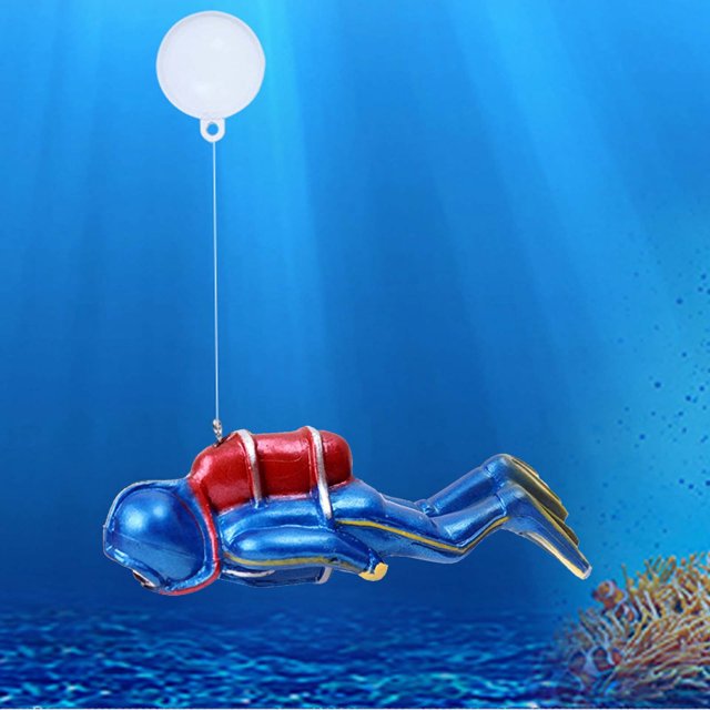 Diver Ornament For Aquarium Fish Tank Decoration Glass Christmas
