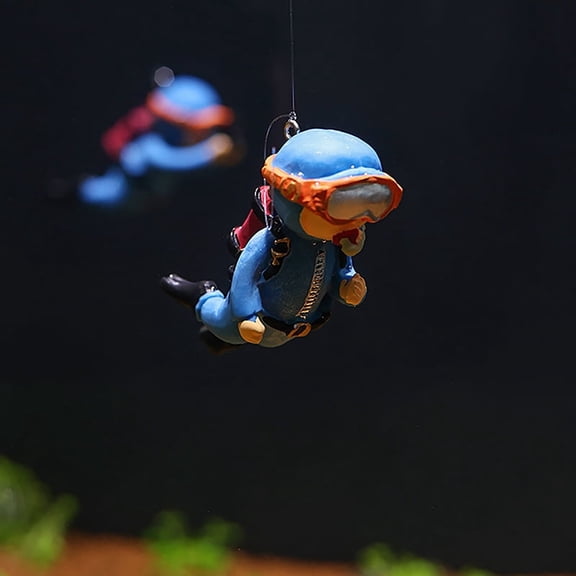 Diver Submerged Floating Fish Tank Aquarium Personality Landscaping Decoration