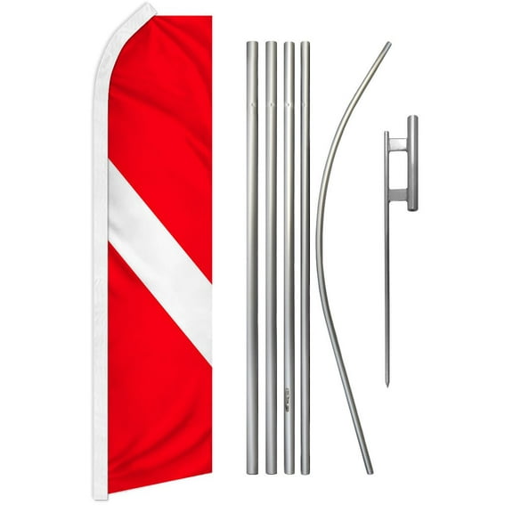 Diver Super Flag & Pole Kit