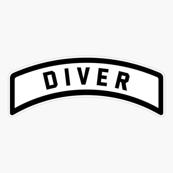 Diver Tab Scuba Diving Ocean Exploration Sticker